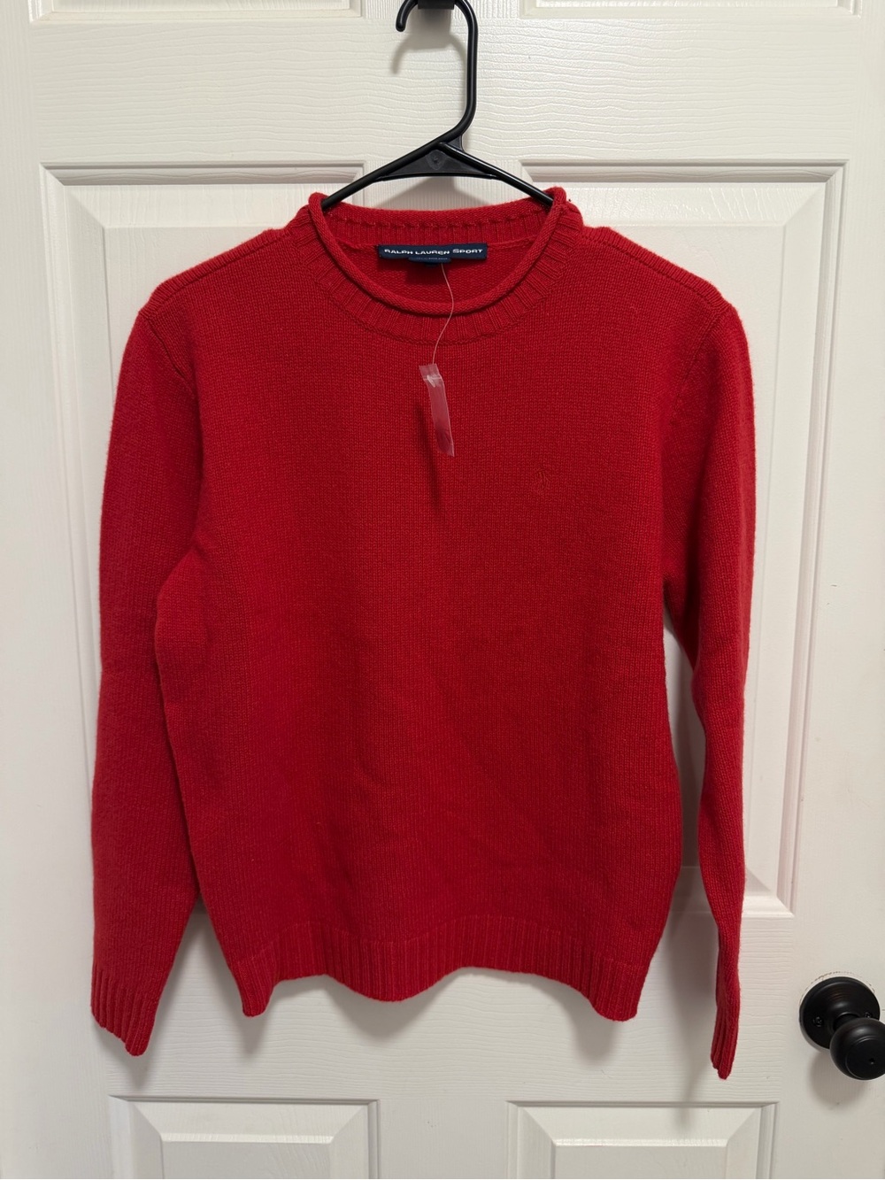 Vtg Ralph Lauren Sport Sweater 100% Lambs Wool Roll Neck Size Medium